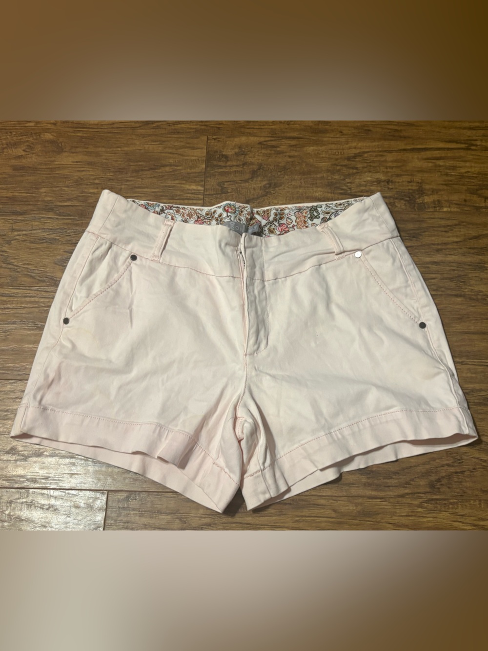 one 5 one Light Pink High Waist Womens Shorts